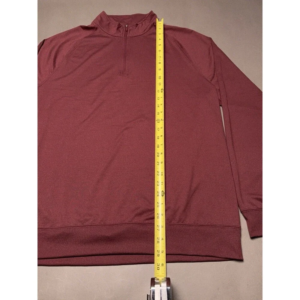 Southern Tide 1/4 Zip Performance Pullover Mens XL Lite Burgundy Stretch